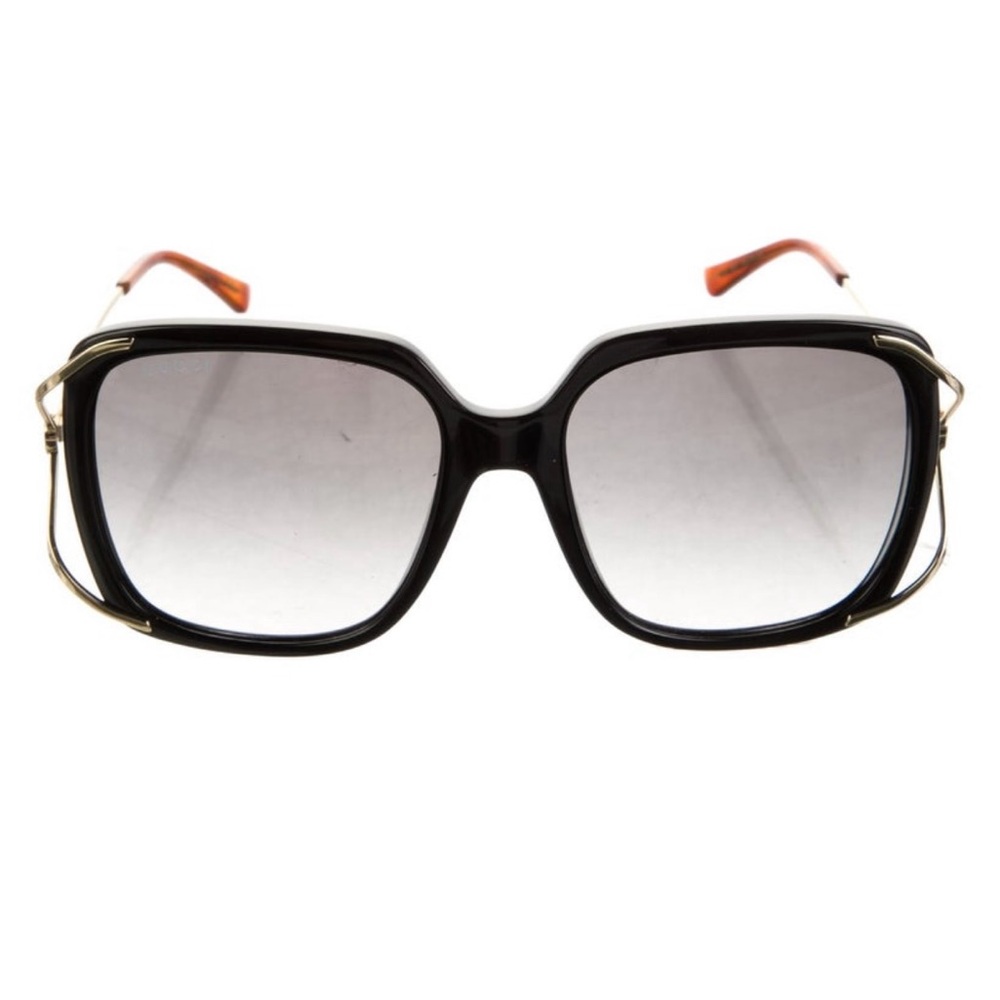 Gucci Black and Gold Sunglasses
